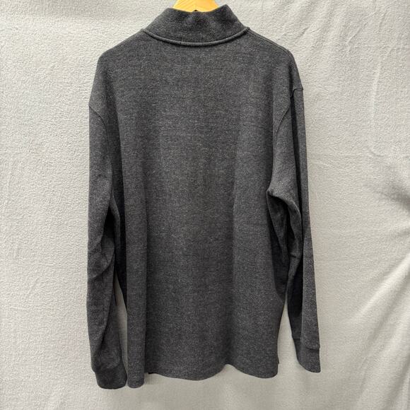 Polo Ralph Lauren Sweater Mens XL Gray 1/4 Zip Pullover Cotton Knit Red Pony - Picture 5 of 7